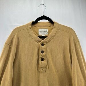 Eddie Bauer Mustard Long Sleeve Henley Shirt